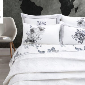 Clara Bed Spread Set 4pcs Printed Cotton