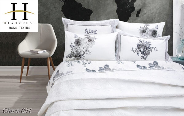 Clara Bed Spread Set 4pcs Printed Cotton