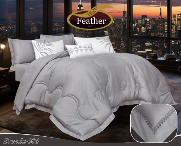 Brenda Comforter Set 7 pcs with Lace - Image 2