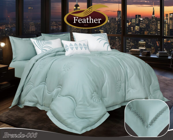 Brenda Comforter Set 7 pcs with Lace