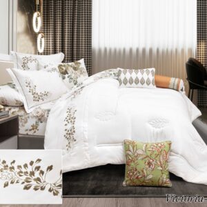 Victoria Comforter Set 9 Pcs Printed Cotton