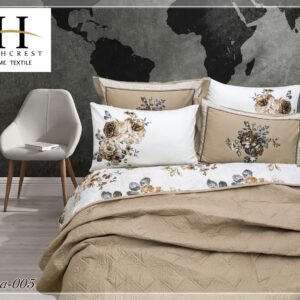 Clara Bed Spread Set 4pcs Printed Cotton