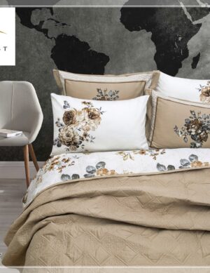 Clara Bed Spread Set 4pcs Printed Cotton