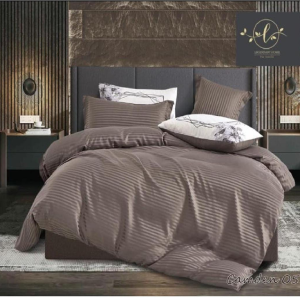 Camden Duvet Cover 6 Pcs Set Microfiber Strip Hotel Type