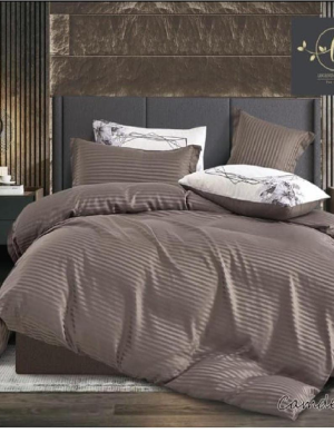 Camden Duvet Cover 6 Pcs Set Microfiber Strip Hotel Type